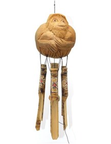 Resim Maymunlu Bambu Rüzgar Çanı 