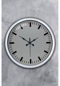 Resim 40 Cm Beyaz Metal Sade Duvar Saati Diğer 