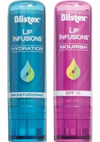 Resim Blistex Lip Infusions Uzun Süreli Nemlendirici Dudak Bakımı + Pürüzsüz Dudaklar için Besleyici Bakım 2 x 3.7 G 