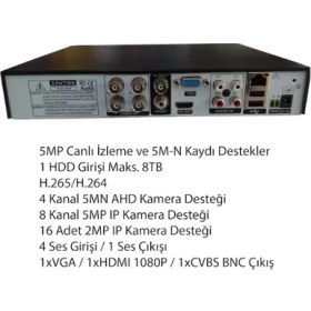 Resim Heromaster 4 Kanal Xmeye Ahd Kamera Kayıt Cihazı Xvr 