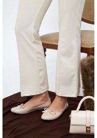 Resim Kadın Babet Fiyonklu Bej Rugan 5335 Tam Kalıp Bej-rugan Bej 