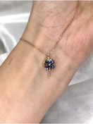 Resim Selen’S Gümüş Özel Kadın Mistik Topaz Yonca Gümüş Kolye Şans Kolye Minimal 