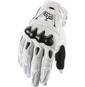 Resim Jokmae Karbon Fiber Motosiklet Sürüş Eldiveni Beyaz Orta 