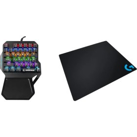 Resim Rampage KB-R77 Palm Mekanik Rgb Aydınlatmalı Blue Switch 36 Tuş Gaming Klavye+Logitech Kaymaz Tabanlı Oyuncu Mouse Pad Set 