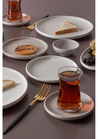 Resim Karaca Cordelia Porselen 26 Parça 6 Kişilik Kahvaltı/Servis Takımı Grey 