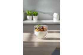 Resim Çift Cidarlı Cam Kase 250 ml 10 cm 