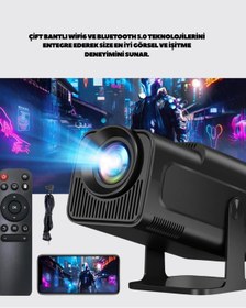 Resim Genel Markalar 180° Dönebilen Gövde Tasarımıyla Tavan Yansıtmalı Taşınabilir Projektör 
