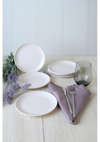 Resim Keramika Beyaz Delta Pasta Tabağı 17 Cm 6 Adet 006 Beyaz 