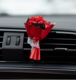 Resim Aksesuar360 Kalbin Ritmi Mini Buket Çiçek Araç Klima Koku Difüzörü -Oto Aksesuar Hediyelik 