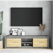 Resim Robinhome Robin Home Tv Ünitesi Tv Sehpası 160Cm Keçe-Beton Dg12 