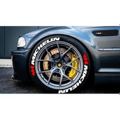 Resim Lastik Yazısı 8Xli Mıchelın Beyaz+Bayrak Kırmızı 