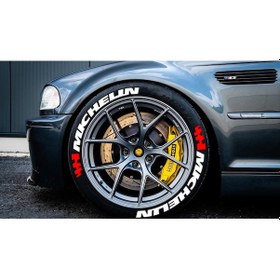 Resim Lastik Yazısı 8Xli Mıchelın Beyaz+Bayrak Kırmızı 