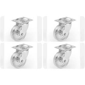 Resim ARON Hts118 Tekerlek Sehpa Masa Büro Ofis Mobilya Tekeri Şeffaf (4 ADET) 