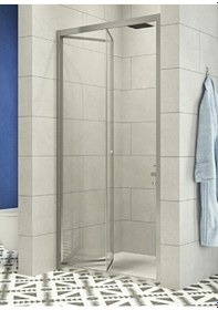 Resim Durul Duşakabin Katlanır Kapı Parlak Profil Şeffaf Cam Şeffaf 