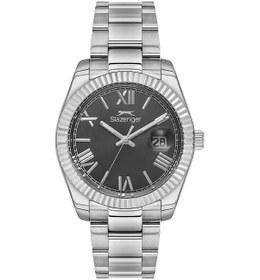 Resim Slazenger Sl.09.2508.1.05 Quartz Çelik Gri Siyah Kadran 43 Mm Erkek Kol Saati Gri 