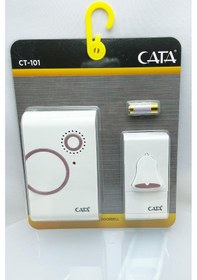 Resim Cata Ct-101 Kablosuz Kapı Zili Pembe Farklı Ses Melodili Lüks Uzaktan Kumandalı Zil 