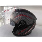 Resim JK20 Jk 526 Güneş Vizörlü Karbon Desen Açık Kask 