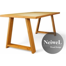 Resim Neiwel Dove Doğal Ahşap Toplantı Masası x 80 x 160 Açık Ceviz 