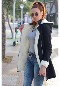 Resim Toridas Kışlık Günlük Kaşe Kadın Kaban Tr819siah 001 