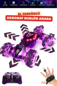Resim dekan toys Uzaktan Kumandalı Şarjlı Led Işıklı Bilekten Kontrollü Araba El Sensörlü Akrobat Araba Elle kumanda 