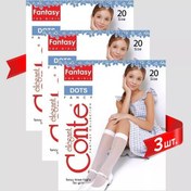 Resim Conte Elegant Goftaşlarının 3'lü Seti - Şık Dots 20 Dizüstü Çoraplar, 3'lü Set 168928288 Beyaz 