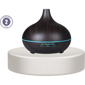 Resim Clevora 550 ml Ultrasonik Uçucu Yağ Difüzörü 7 Renk LED Işıklı ve Zaman Ayarlı 