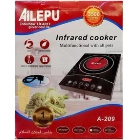 Resim Aılepu Profesyonel 3500WATT Dokumatik Tek Gözlü Elektrikli Lazer Ocak Indüksiyon Ocak Genel Pişirici 