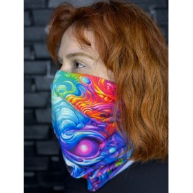 Resim Motobros Renkli Canavar Desenli Baf Buff Bandana Boyunluk 