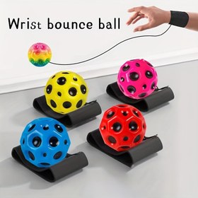 Resim Ay Taşı ile Çocuklar için Elastik Top - El-Öğrenme Koordinasyonu, İnce Motor Becerileri ve Duyusal Oyun için Gökkuşağı Renkli PU Köpük Toplu Düğüm - 5 yaş ve üzeri çocuklar için eğlenceli eğitici oyuncak 