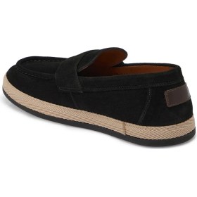 Resim Tergan Siyah Hakiki Süet Deri Erkek Loafer - E25I1AY57330-A01 