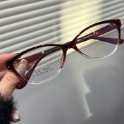 Resim Vintage gözlük çerçeveleri, yüksek kaliteli degrade şeffaf kırmızı çerçeve, günlük kullanım için minimalist gözlükler, şık dekoratif aksesuar 