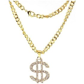 Resim Hip Hop Rap Thug Life Gangster Sarı Dolar Kolye Zinciri Çok Renkli 