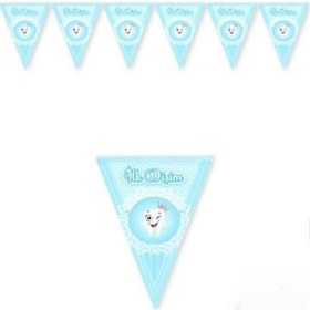 Resim İlk Dişim Diş Buğdayı Mavi Üçgen Flama Mavi 