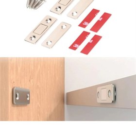 Resim SANEC 2 Çift Çok Amaçlı Kapı Kapak Dolap Çekmece Mobilya Durdurucu Kapatıcı Mıknatıslar 