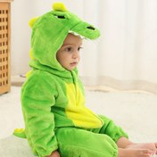 Resim Kalınlaştırılmış Bebek Tulumu - Sevimli Çocuklar İçin Sıcak Giyim ve Gezme Kombinezonu 