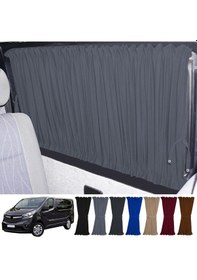 Resim Pandami Opel Vivaro B 2014-2019 Uyumlu Gri Raylı Oto Perde Takımı 