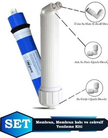 Resim Tüm Su Arıtma Cihazları İçin 80 GPD Membran Ve Membran Kabı Yenileme Kiti 