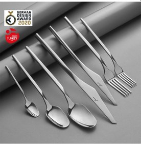 Resim Jumbo 5100 Quartz 84 Parça 12 Kişilik Çatal Kaşık Bıçak Seti 