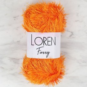Resim Loren Furry Turuncu El Örgü İpi - RF103 - 34065 