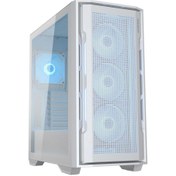 Resim Cougar UNIFACE 4X RGB FAN CGR-5C78W-RGB Mid-Tower Temperli Cam Beyaz Gaming (Oyuncu) Kasa 