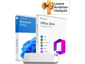 Resim Microsoft Windows 11 Office 2024 Professional Plus Kurulum Dosyalı USB Bellek 16GB (Lisans Anahtarı Hediyeli) 