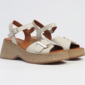 Resim Pierre Cardin Pc-7209- 3807 Bej-kadın Dolgu Topuk Sandalet Ayakkabı 001 