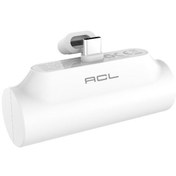 Resim Acl Vothoon Mini 5000 Mah Type-c Takılabilir Standlı Powerbank Beyaz 