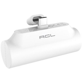 Resim Acl Vothoon Mini 5000 Mah Type-c Takılabilir Standlı Powerbank Beyaz 