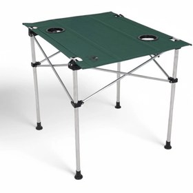 Resim Lerato TG-2024-13 Bardaklıklı Katlanabilir Kumaş Piknik Kamp Masası Yeşil 