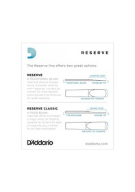 Resim D'addario Dcr1030 Reserve Bb Klarnet Kamışı No: 3.0 Profesyonel - 10'lu Paket Tutarlı Performans Ve Zengin Ses Rengi 