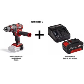 Resim Einhell Set-13 Einhell Tp-cd 18/80 Li-i Bl Akülü Darbeli Vidalama+einhell 18v 4,0 Ah Pxc Starter Kit, Akü & Şarj Cihazı 