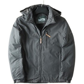 Resim Edwardest Polar Astarlı, Kalınlaştırılmış Trençkot Tarzı, Rüzgar Ve Su Geçirmez Erkek Ceketi Gri 