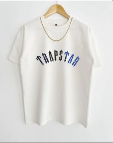 Resim Altamira Unisex Trapstar Baskılı Oversize Bisiklet Yaka Kısa Kollu Pamuklu T-shirt 001 