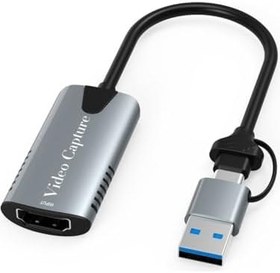 Resim Daytona HU04A Type-C/USB A To 4K 60Hz 1080P HDMI Video Capture Yakalama Hub Adaptör 
